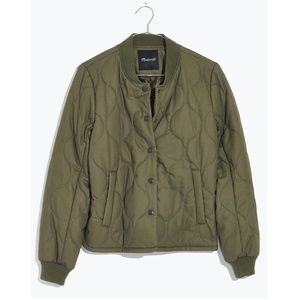 Madewell Quilted Military Bomber Jacket